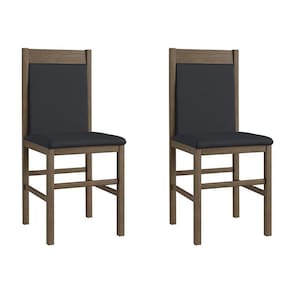 Conjunto 2 Cadeiras Madeira Tecido Corino 600 - Ameixa Negra