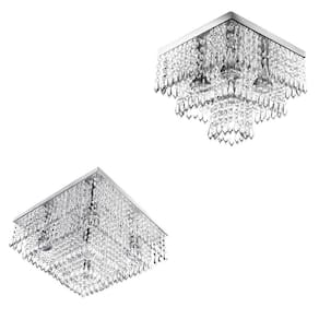 Kit 2 Lustres Cristal Acrilico Sweet 30x30 + Dream 40x40