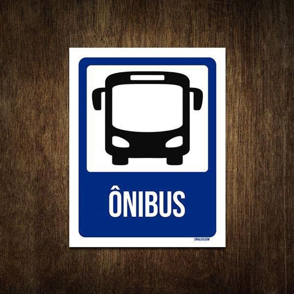 Placa De Sinalização - Ônibus 36X46
