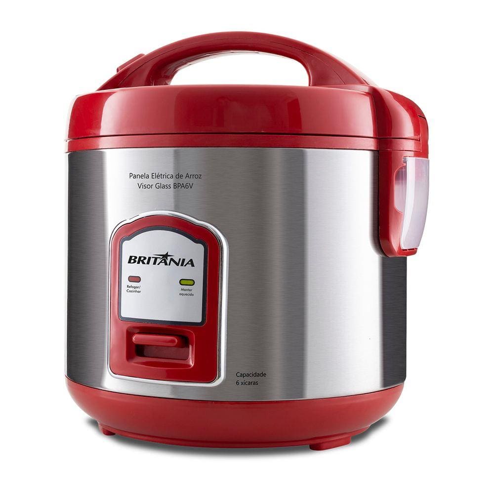 Panela de Arroz Britânia Visor Glass BPA6V 6 Xícaras - 110V