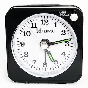 Despertador Herweg Contínuo Preto Com Luz 2510-034