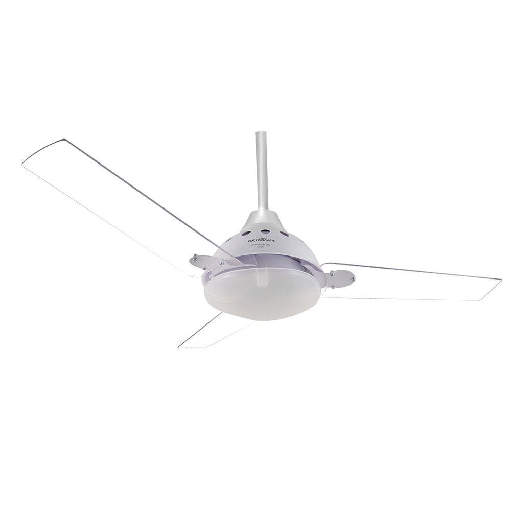 Ventilador Britânia de Teto e Luminária Cristal BVT05B