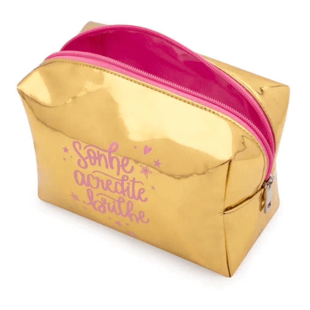 Necessaire Dourada Meu Sonho