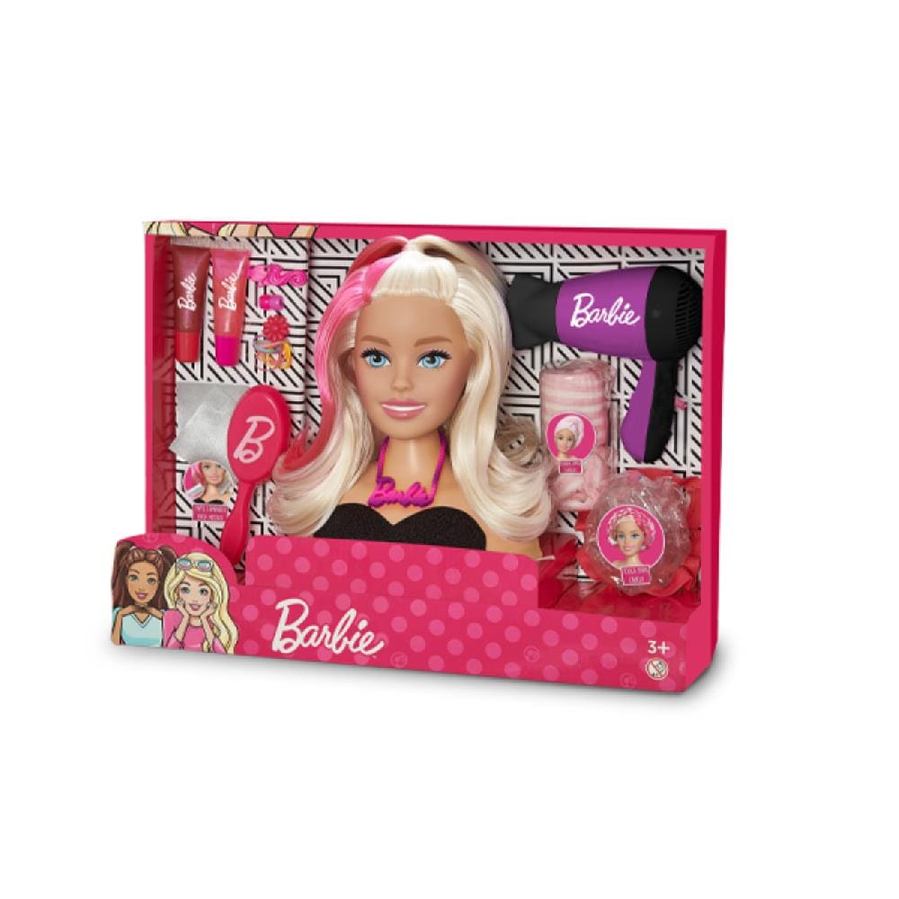 Boneca Busto da Barbie Maquiagem Styling Faces - Pupee 1265 - Ri Happy