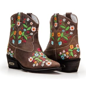 Bota Texana Country Capelli Boots Cano Curto com Detalhes em Bordado  Feminina