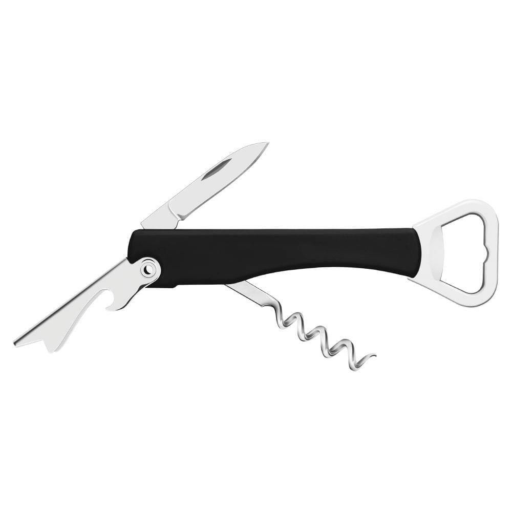 Saca Rolhas/Abridor Inox Tramontina Cabo Preto