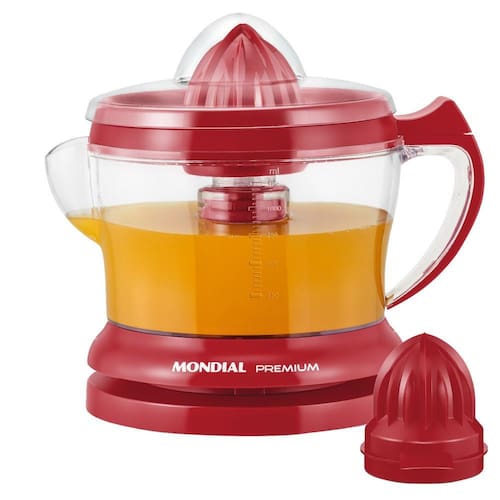 imagem-Espremedor Premium Mondial E-23 com Cone Extra e 30W - Vermelho 110v
