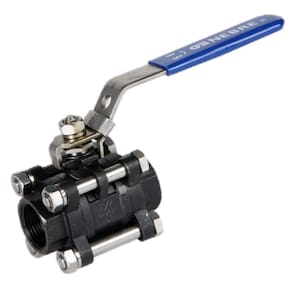 Válvula Esfera 1" Tripartida Fxf Bsp Aço Carbono Pn 63 180°C Bsp Din 2999 Com Cadeado