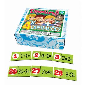 Jogo de Dominó Infantil 4 Operações