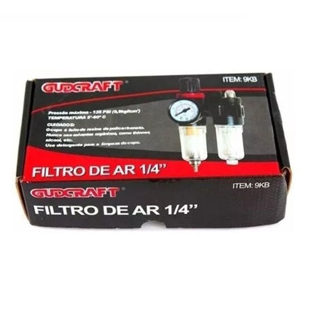 Filtro De Ar 1/4 Mini Lubrifil Regulador De Pressão Eda 9kb