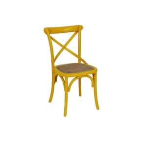 Cadeira Kat com Pintura Rustica Or Design - Amarelo