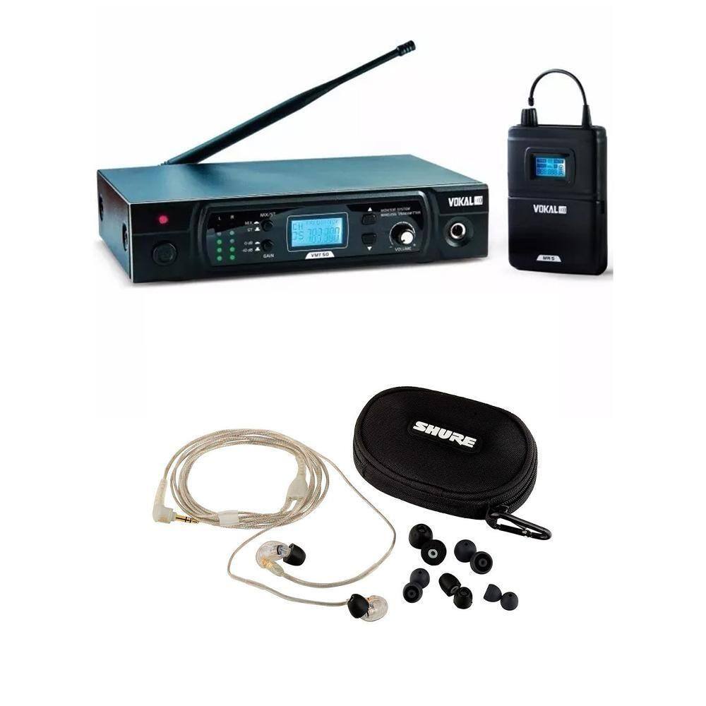Sistema de monitoramento profissional sr2000, fone de ouvido uhf sem fio,  com 7 receptores, para palco, fones de ouvido