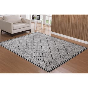 Tapete Belga Prime - 1,00m x 1,40m - Desenho 003 - Preto - Niazitex