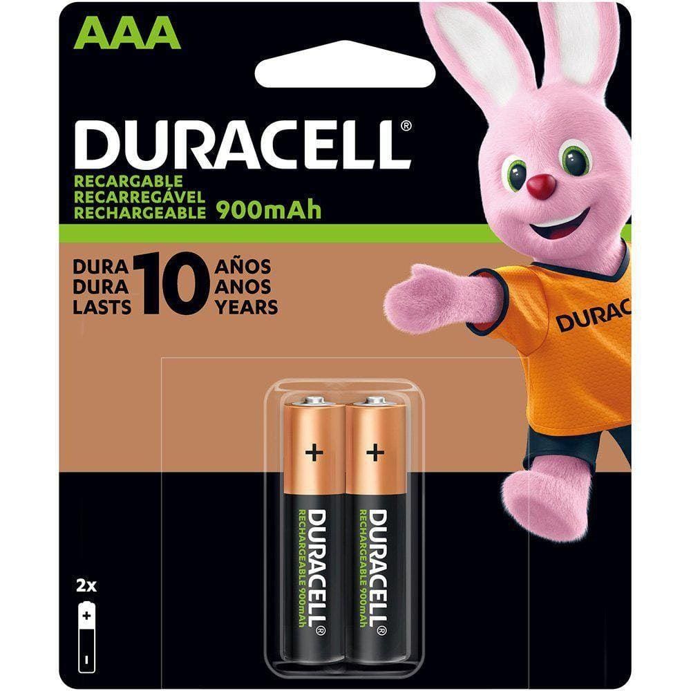 Pilha Recarregável Duracell Aaa 900Mah 2 Unidades