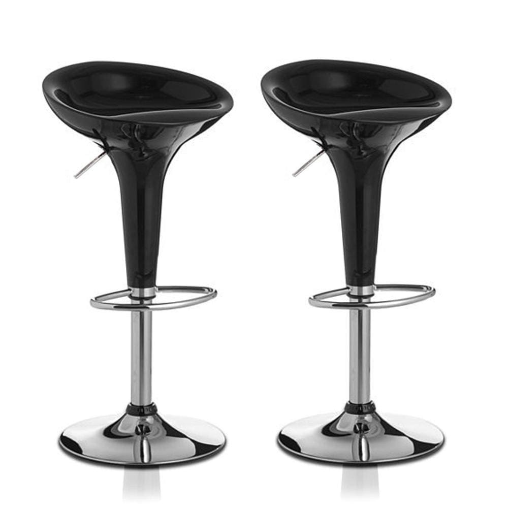 Conjunto 2 Banquetas ABS Giratórias com Regulagem Preto