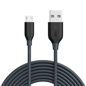 Cabo Anker Powerline Micro USB Android 3 metros Cinza Anker