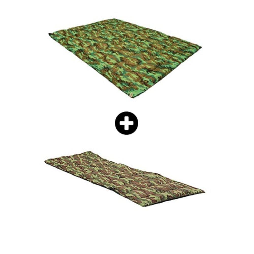 Kit com 2 Colchonete para Acampamento 1 Casal e 1 Solteiro