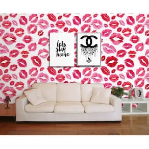 Papel de Parede Infantil Beijos (Folha Med. 300X90 Cm)