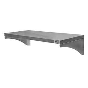 Prateleira Aérea Lisa em Aço Inox 304 1,5m Atual Inox