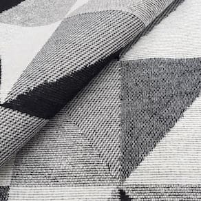 Tapete Sala Antiderrapante Jacquard Moderno 132x300cm Preto Casa Dona