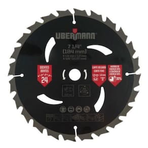 Lâmina de Serra Circular TCT 7.1/4" 24 Dentes Preto