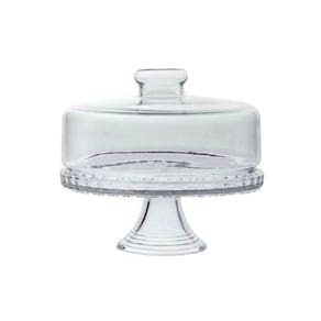 Boleira Com Tampa e Pedestal, Prato Para Bolo De Vidro - Colonial