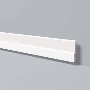 Rodapé GART de Poliestireno FD22 18mmx13cm Metro Linear - caixa com 2,44 Unidade - Branco
