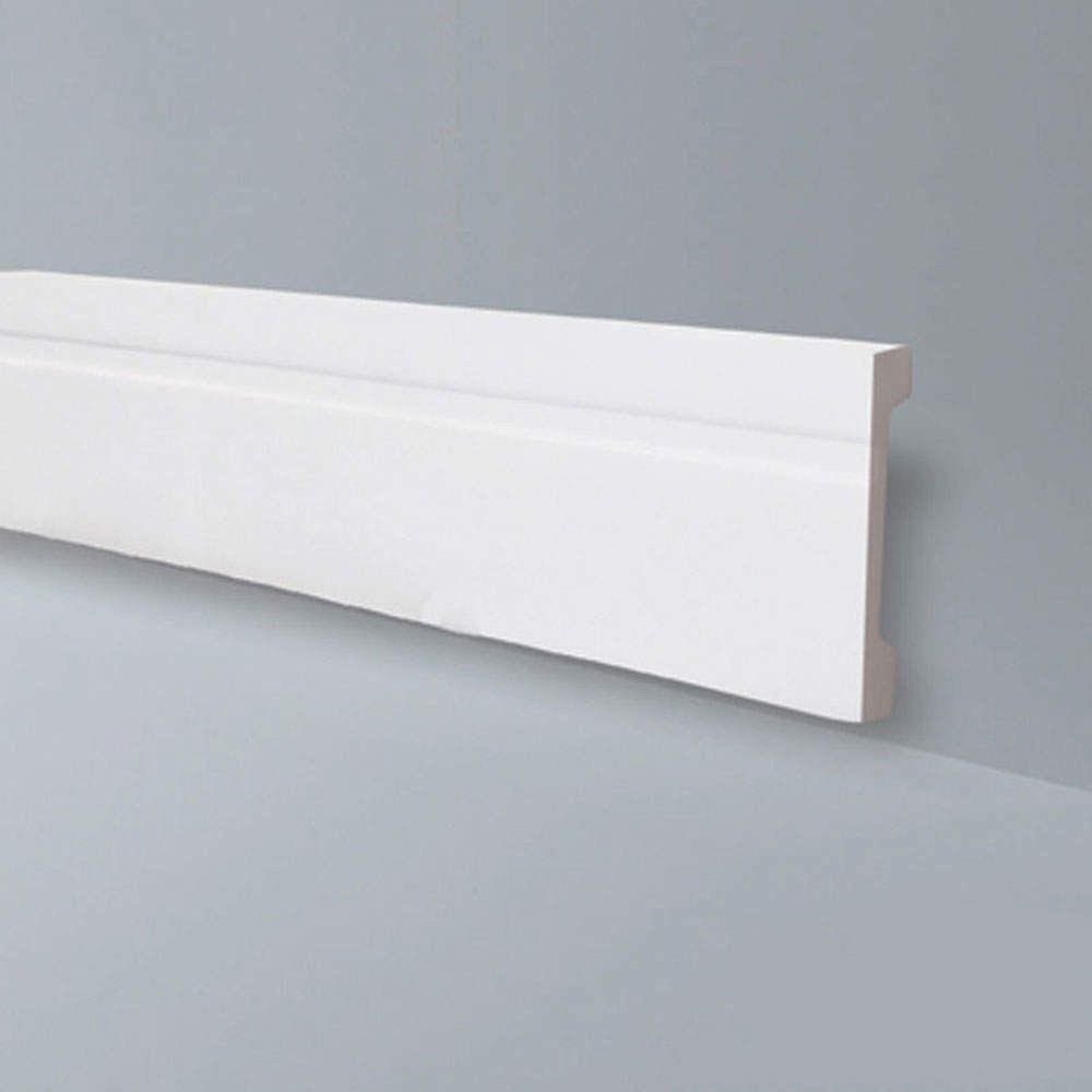 Rodapé GART de Poliestireno FB15 18mmx15cm Metro Linear - caixa com 2,44 Unidade - Branco