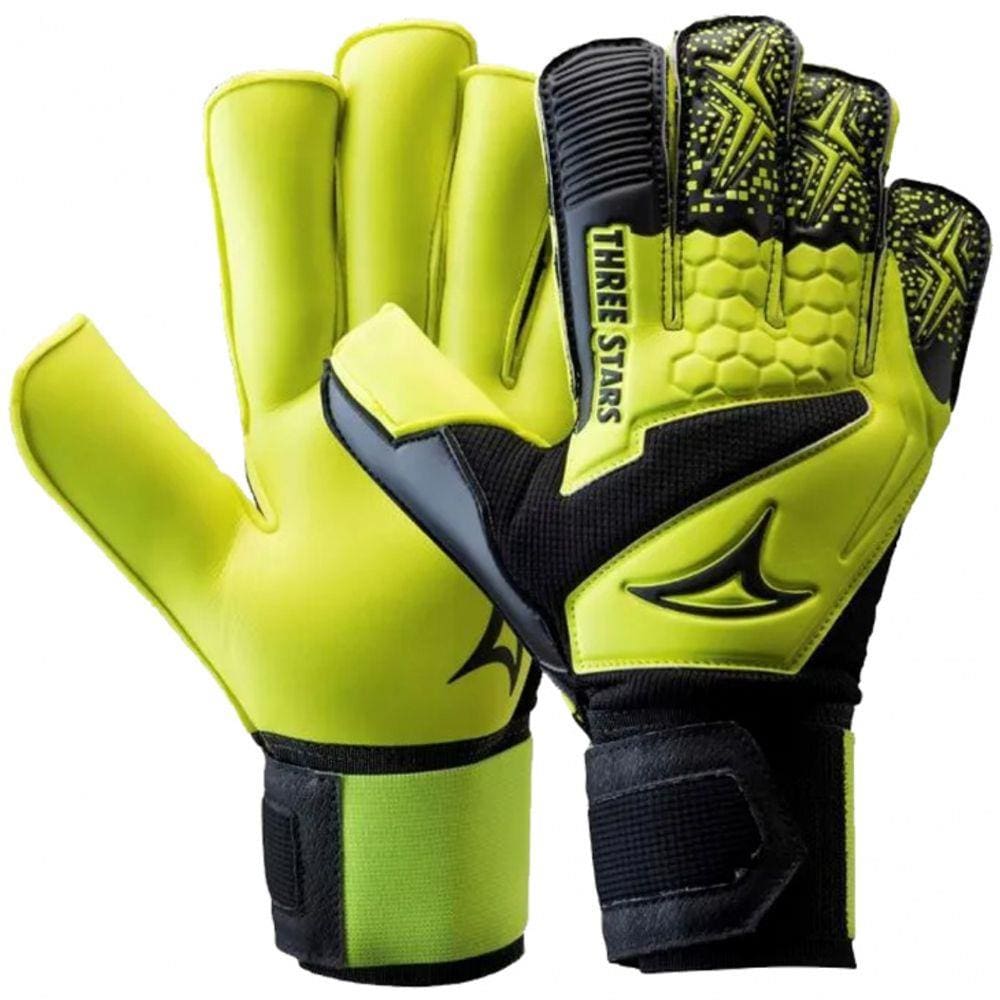 Luva de Goleiro Profissional Three Stars Sky - Amarela