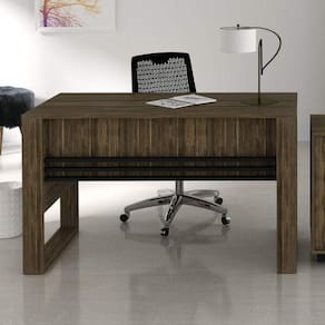Mesa de Escritório Isadora Espresso Móveis Nogal/Preto