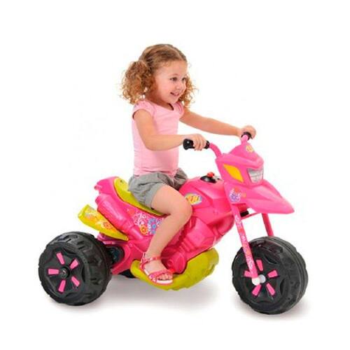 Triciclo Elétrico Infantil Moto Elétrica Infantil Bz Cycle Rosa Barzi  Motors