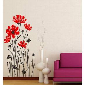 Adesivo Decorativo De Parede Planta De Floral