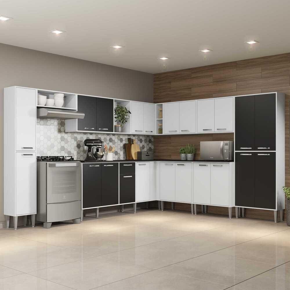 Cozinha Completa c/ Armário e Balcão Xangai Pop Multimóveis