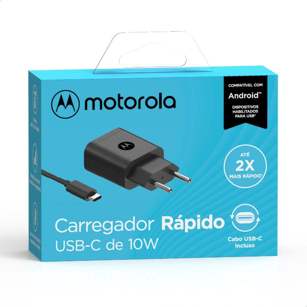 Carregador Parede Motorola Turbo Power W V Com Cabo Usb Tipo C Preto Casas Bahia