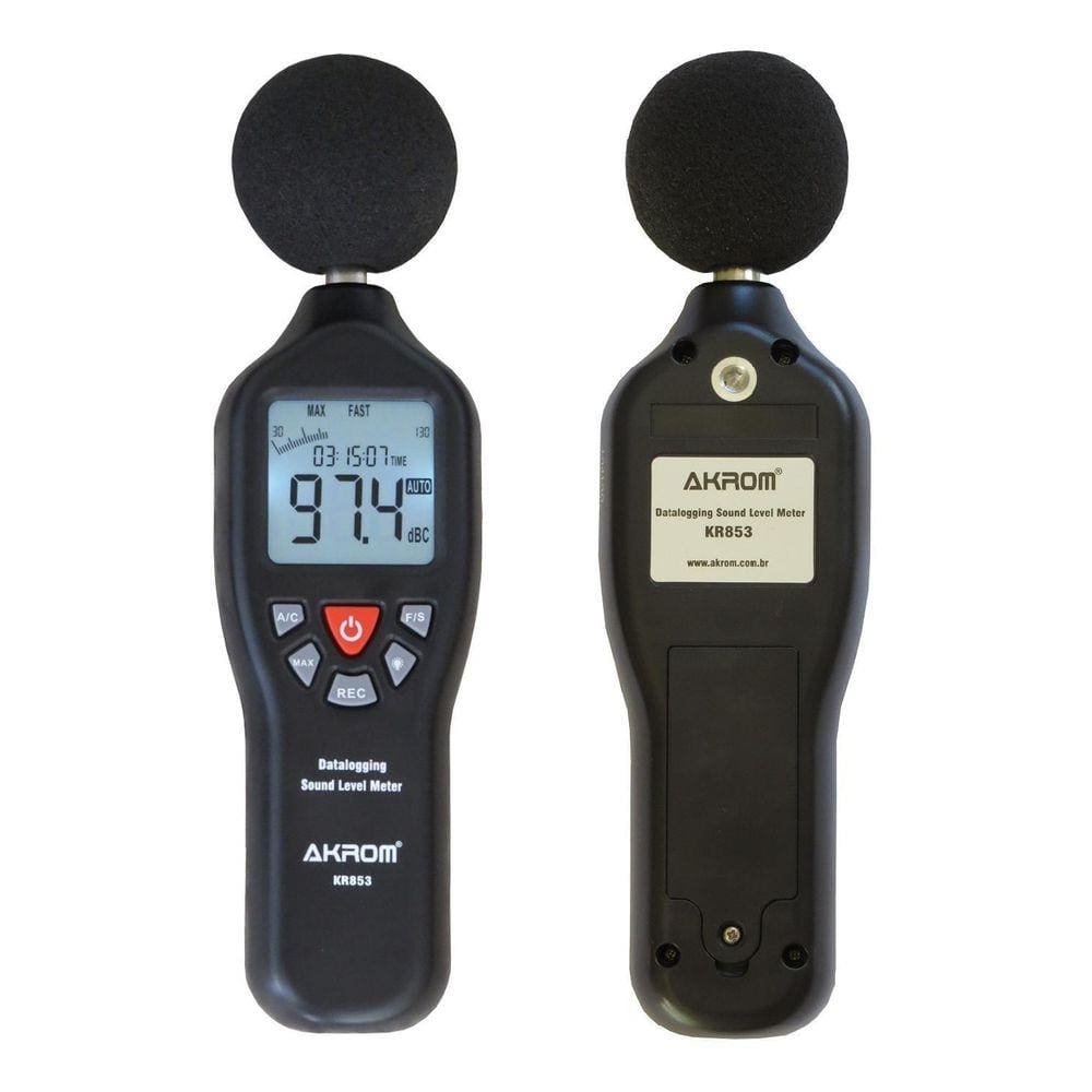 Decibelímetro Dba/Dbc Com Datalogger - Akrom Kr853