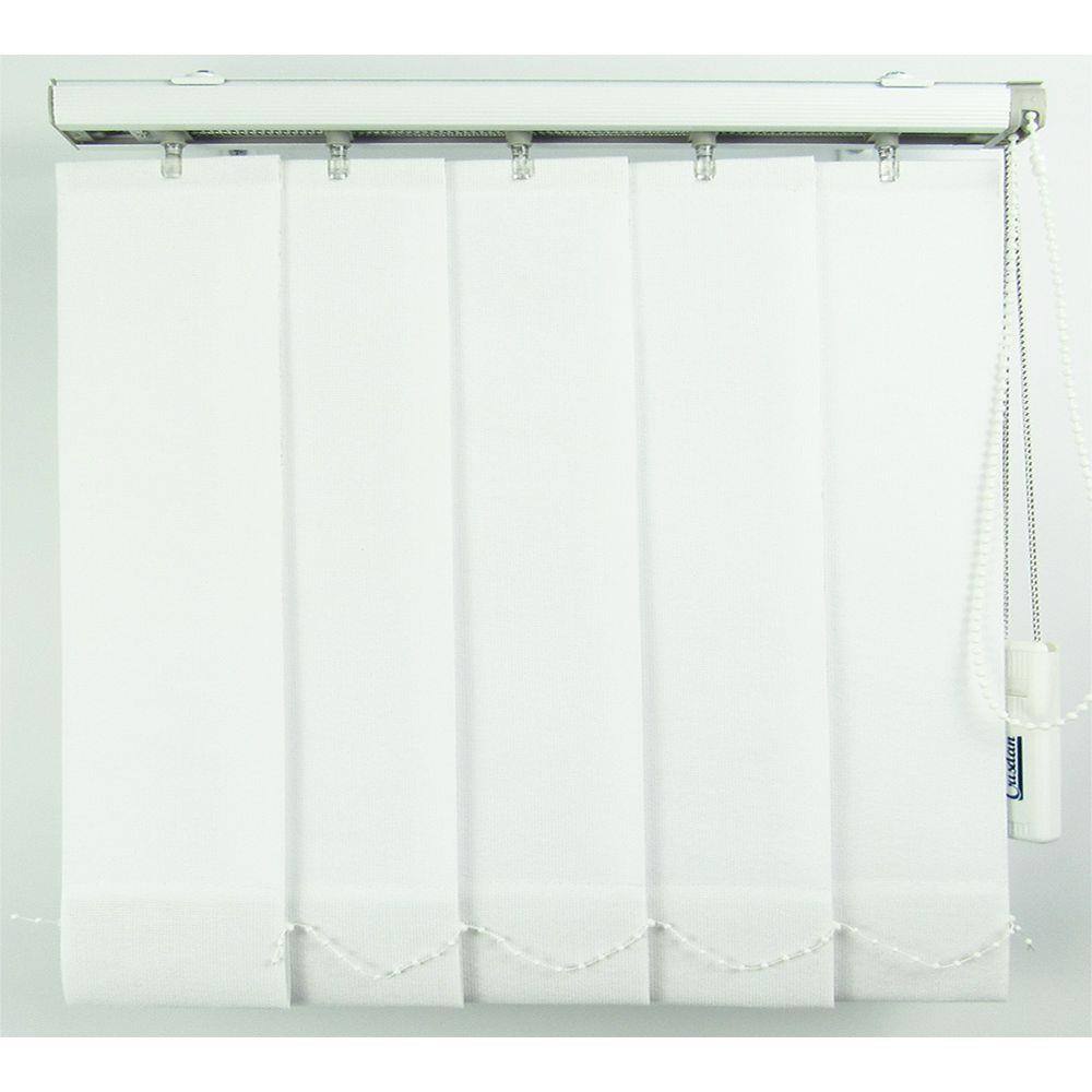 Persiana Vertical Em Tecido Blackout Crisdan Largura 1,20 X 1,20 Altura Branco