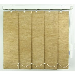 Persiana Vertical Em Tecido Blackout Crisdan Largura 2,10 X 2,20 Altura Bege Mescla