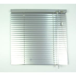 Persiana Horizontal 25Mm Alumínio Crisdan Largura 1,35 X 1,35 Altura Prata