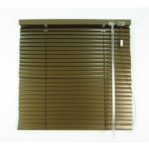 Persiana Horizontal 25Mm Alumínio Crisdan Largura 1,00 X 1,40 Altura Chocolate