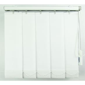 Persiana Vertical Em Tecido Crisdan Largura 2,20 X 1,60 Altura Branco