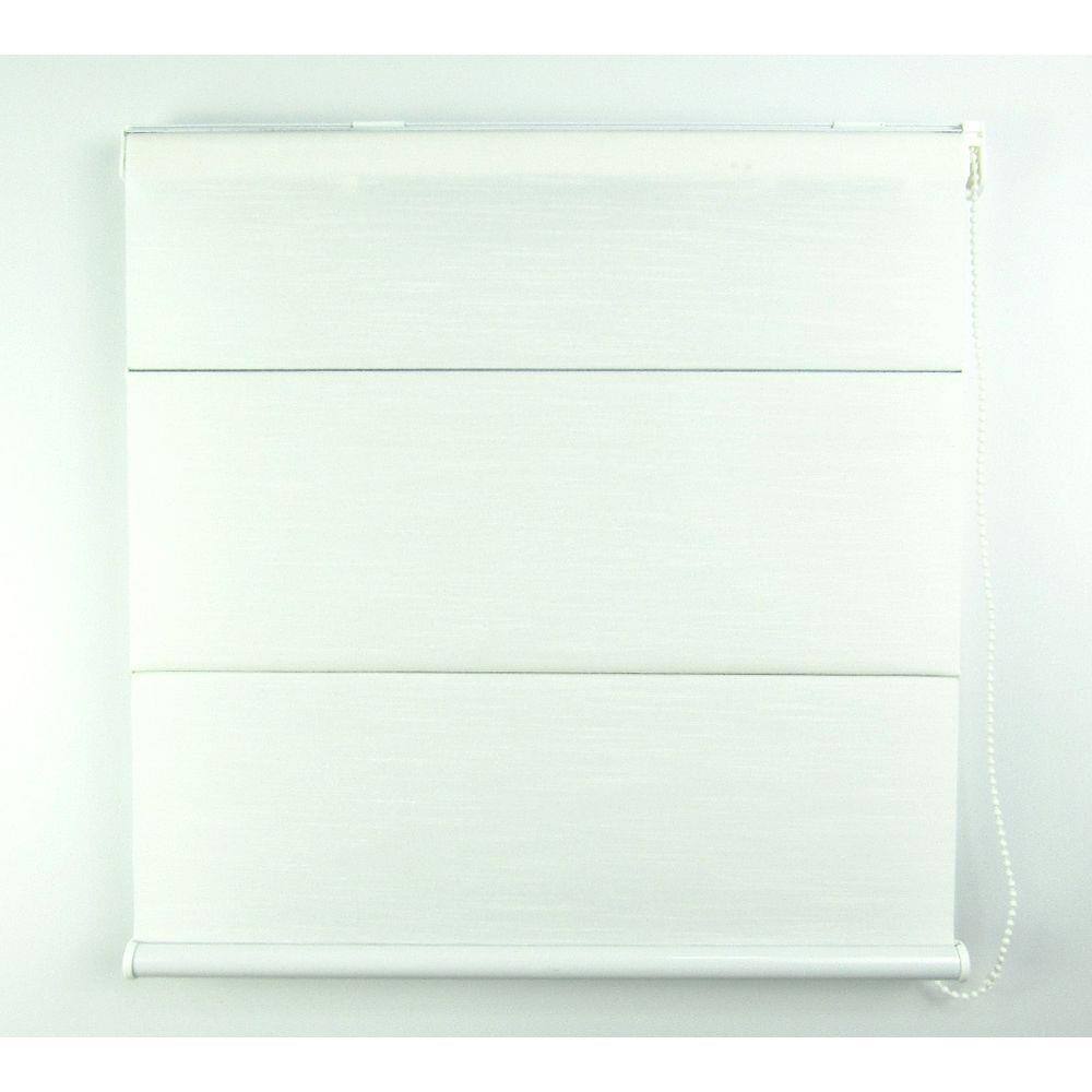 Cortina Romana Napoles Translúcido Crisdan 1,60 Largura X 1,50 Altura Branco