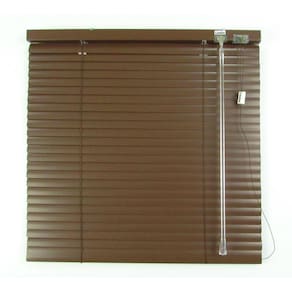 Persiana Horizontal 25Mm Alumínio Crisdan Sem Furos Aparente Largura 2,00 X 2,20 Altura Chocolate