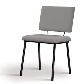 Cadeira para Sala de Jantar Antonella Daf Mobiliário Cinza/Preto