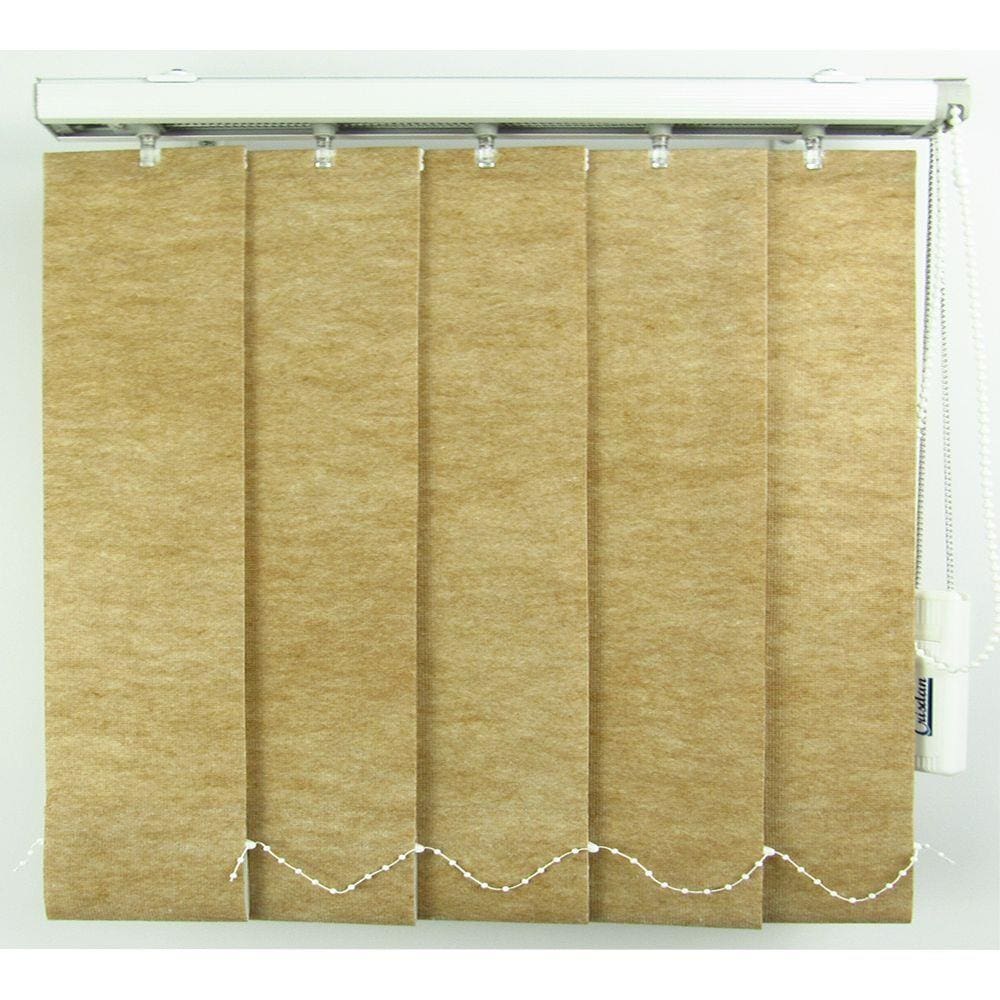 Persiana Vertical Em Tecido Blackout Crisdan Largura 1,90 X 2,30 Altura Bege Mescla