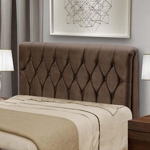 Cabeceira para cama box/king Istambul dobuê 1.95M com capitonê suede bege