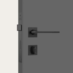 Fechadura Stam Classic 3000 Antares Rq1 Black Banheiro 40Mm