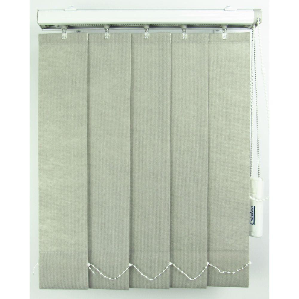 Persiana Vertical Em Tecido Blackout Crisdan Largura 1,90 X 2,30 Altura Cinza