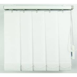 Persiana Vertical Em Tecido Crisdan Largura 2,20 X 2,30 Altura Branco