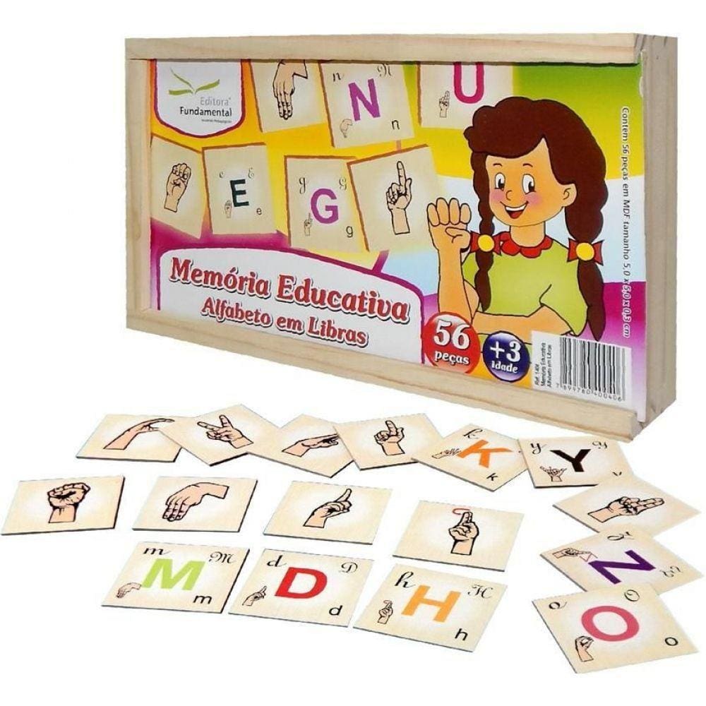 Jogo Da Memoria Educativa Alfabeto Em Libras - Fundamental