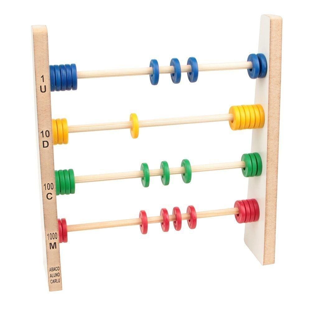 Ábaco Aluno Argolas de Plástico Carlu Brinquedos